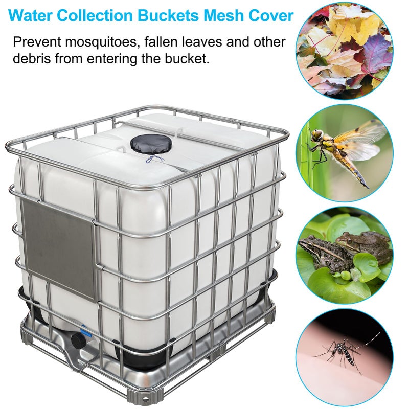 TIONLCLC IBC Mesh Cover For 275 Gallon IBC Tote Cover 9.8 Inch 2 Pcs - Image 2