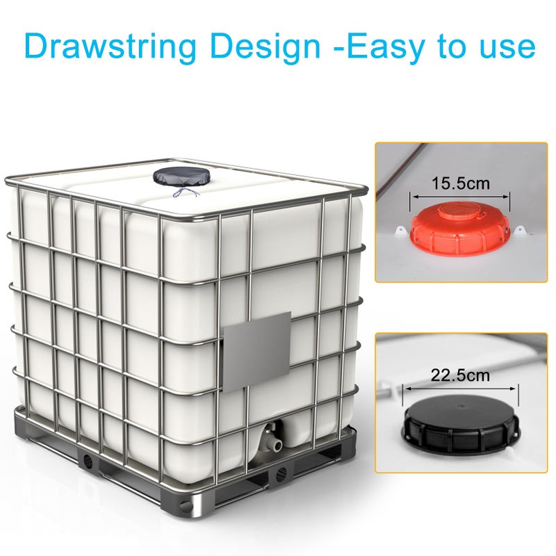 TIONLCLC IBC Mesh Cover For 275 Gallon IBC Tote Cover 9.8 Inch 2 Pcs - Image 5