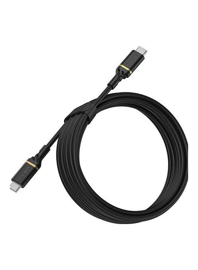 أوتربوكس كابل بمنفذ USB طراز C إلى USB طراز C بتقنية PD أسود - Image 2