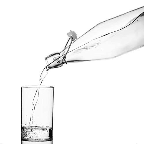 VILON Italian premium Water, Milk, Juice glass bottle, 500ml, transparent set of (4) - Image 2