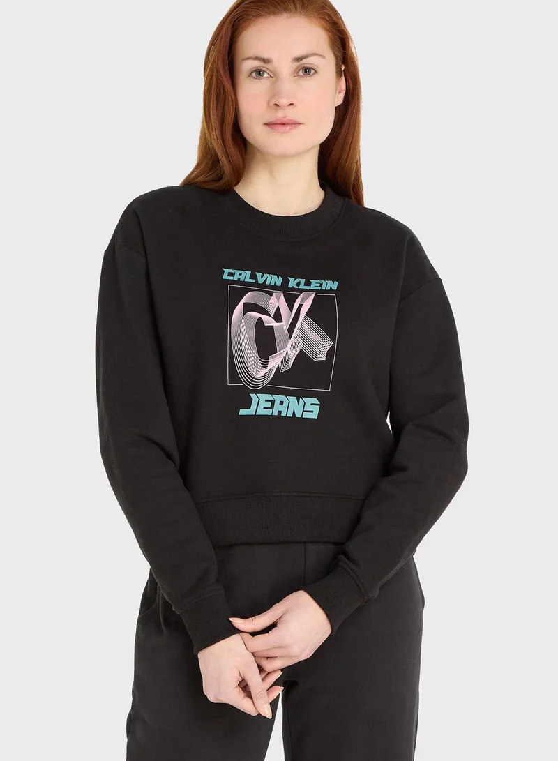 Calvin Klein Jeans Graphic Knitted Sweatshirt