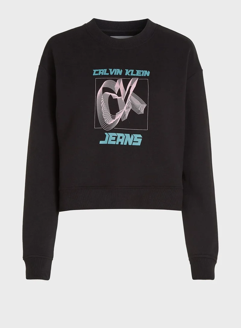 Calvin Klein Jeans Graphic Knitted Sweatshirt