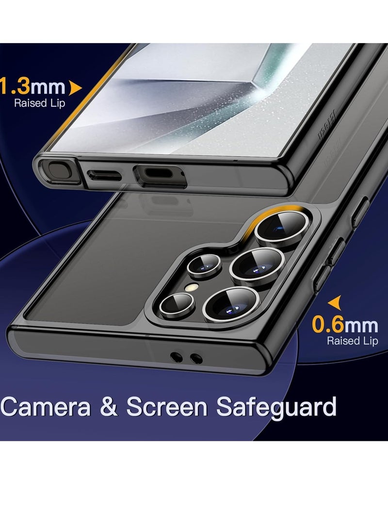 ماركة غير محددة - Samsung S25 Ultra Case,Compatible with, Non Yellow Hard PC Back Cover Slim Transparent Anti-Scratch Shockproof Phone Case (bigge) - Image 1