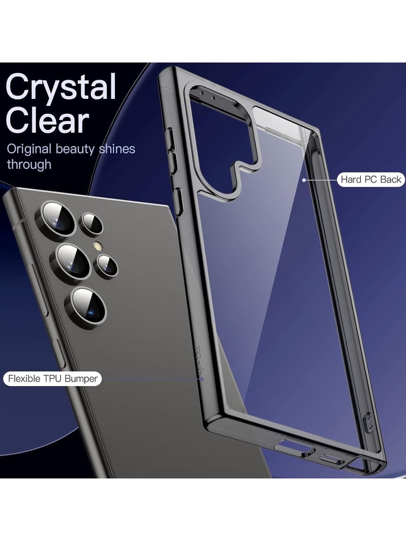 ماركة غير محددة - Samsung S25 Ultra Case,Compatible with, Non Yellow Hard PC Back Cover Slim Transparent Anti-Scratch Shockproof Phone Case (bigge) - Image 1