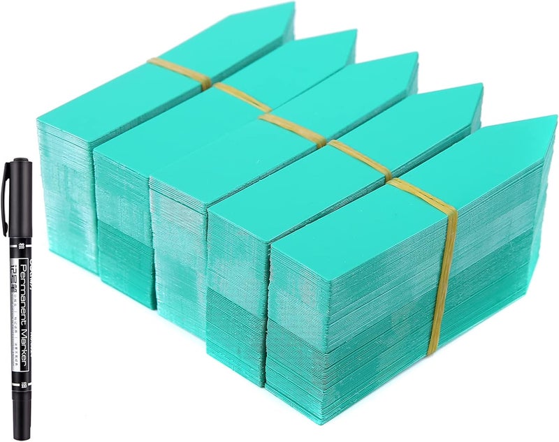 Mihey 1000 Pcs 4 Inch Garden Plant Labels, Plastic Nursery Tags Waterproof Pot Seed Markers, Green - Image 1