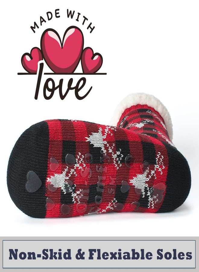 Cozylook Women's Fuzzy Slipper Socks with Non-Slip Grippers, Cozy Fluffy Sherpa Lined, Cute Christmas Gifts for Her Mom Grandma Wife Girlfriend - Image 4