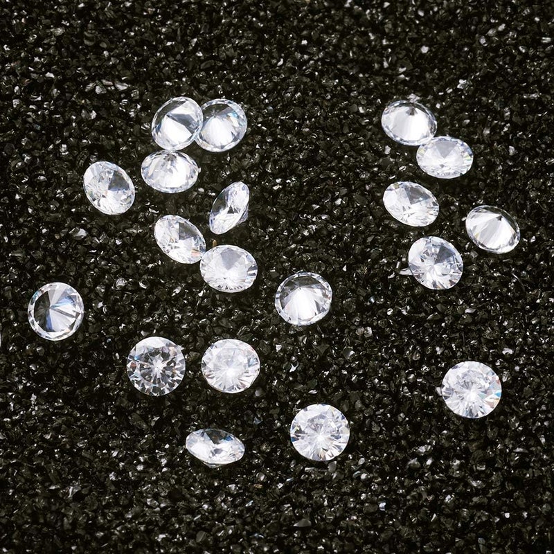 Craftdady 50pcs 3mm Clear Cubic Zirconia Stone Loose CZ Rhinestone Faceted Cabochons for Earring Bracelet Pendants Jewelry DIY Craft Making - Image 3