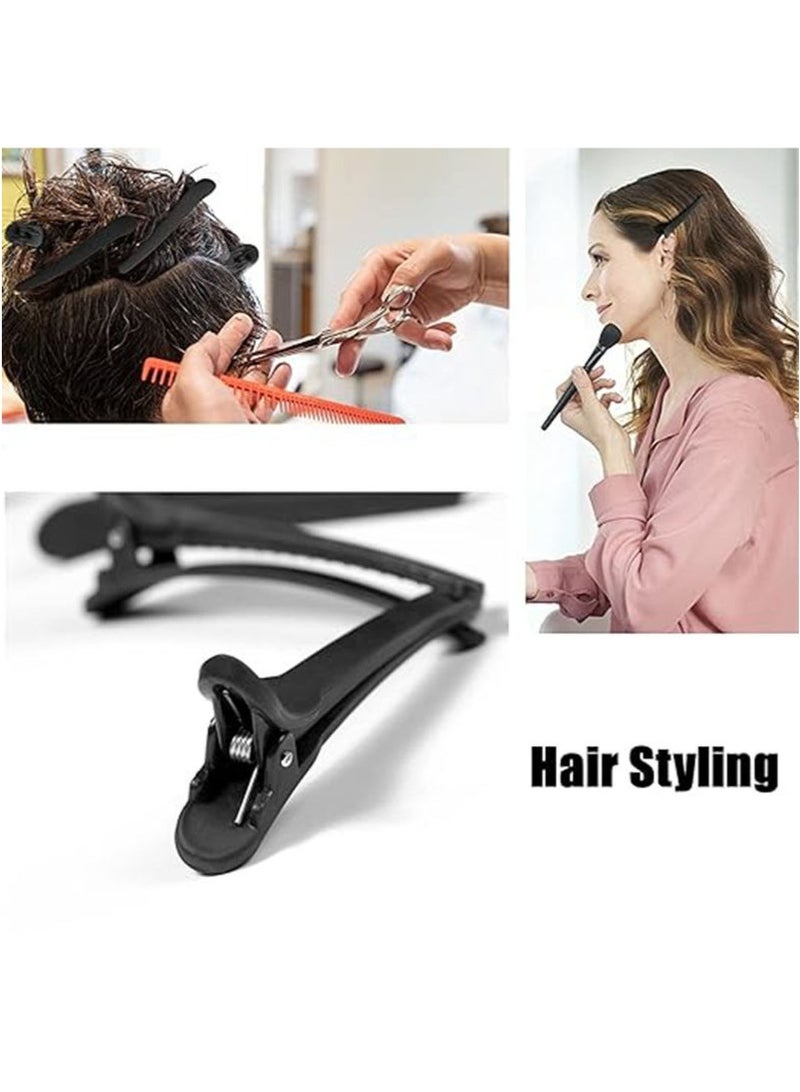 12Pcs Duck Bill Hair Clip, 3.6 Inch Matte Alligator Hair Clips, Hair Barrettes, Hair Styling Hairdressing Accessories, 1pcs Antistatic Tai Comb(Black) - Image 5