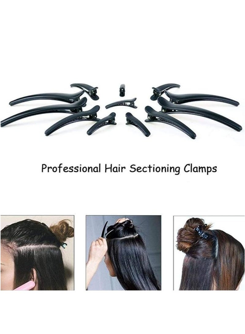 12Pcs Duck Bill Hair Clip, 3.6 Inch Matte Alligator Hair Clips, Hair Barrettes, Hair Styling Hairdressing Accessories, 1pcs Antistatic Tai Comb(Black) - Image 4