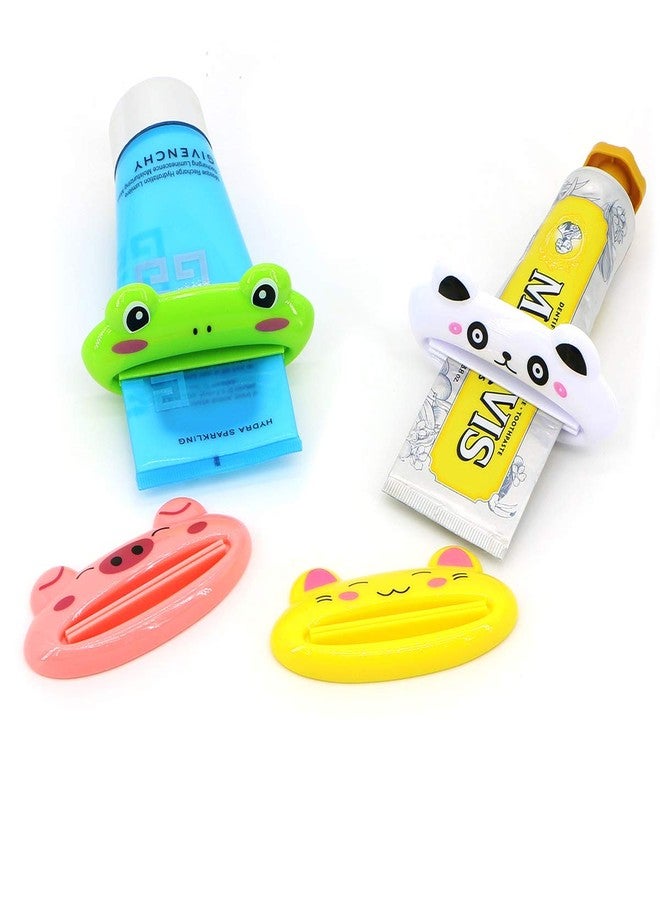 SAISN Toothpaste Squeezers with Cute Cartoon Animal Pattern Tube Squeezers for Multiple Purposes (4 Pack, Style A) - Image 2
