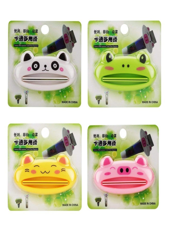 SAISN Toothpaste Squeezers with Cute Cartoon Animal Pattern Tube Squeezers for Multiple Purposes (4 Pack, Style A) - Image 4