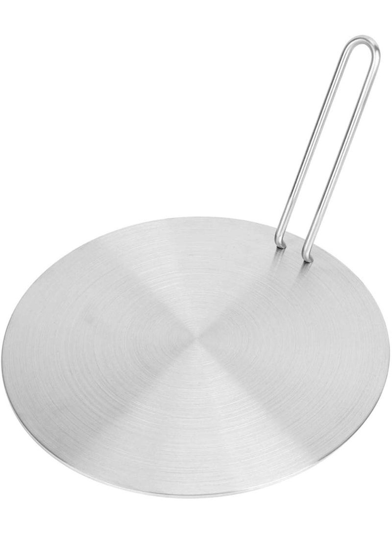 S-Color nduction Cooktop Adapter Plate, Heat Diffuser Plate, Round Stainless Steel Practical Induction Cooker for Glass Cooktop(24cm) - Image 1
