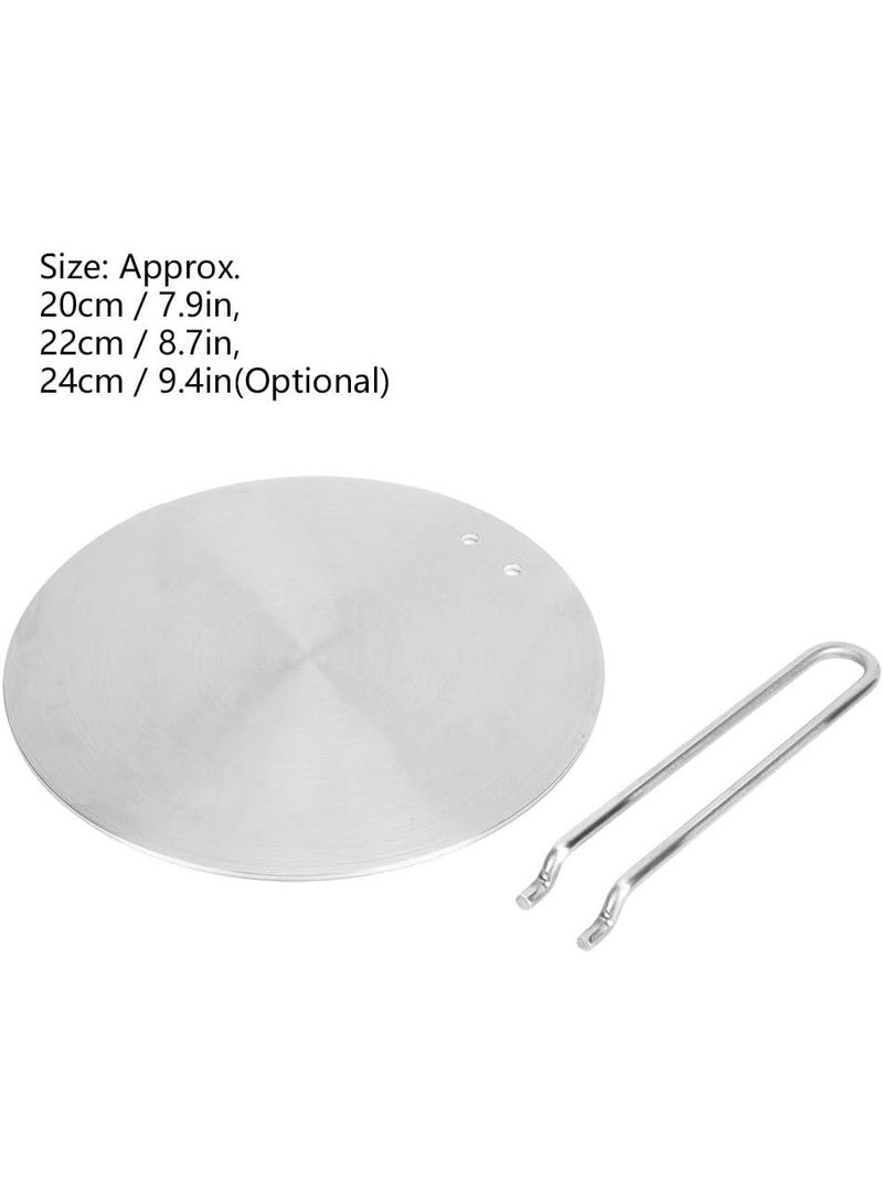 S-Color nduction Cooktop Adapter Plate, Heat Diffuser Plate, Round Stainless Steel Practical Induction Cooker for Glass Cooktop(24cm) - Image 2