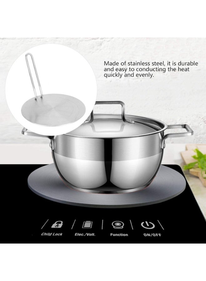 S-Color nduction Cooktop Adapter Plate, Heat Diffuser Plate, Round Stainless Steel Practical Induction Cooker for Glass Cooktop(24cm) - Image 4