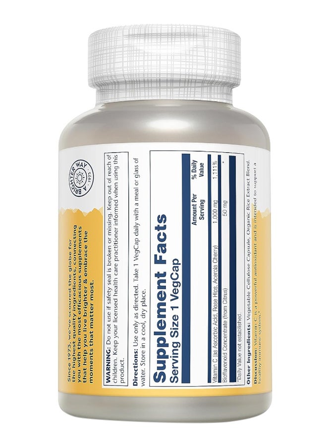 Solaray Vitamin C With Bioflavonoid Concentrate 1000 Mg Veg Capsules 100'S  - Image 3
