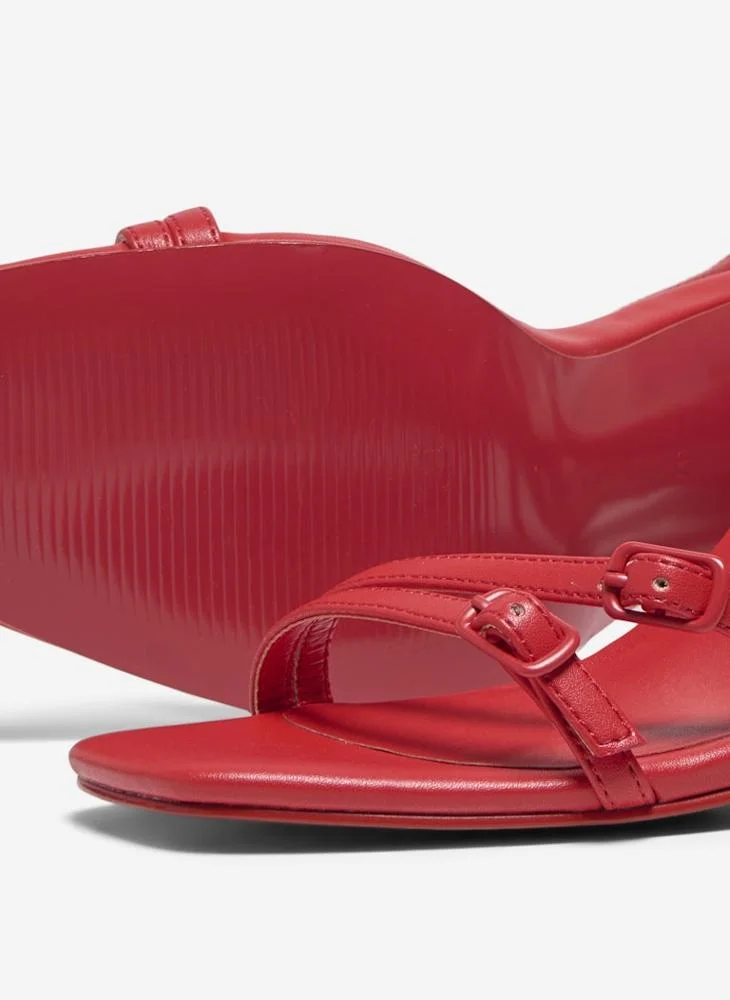 ONLY Onlaubrey-3 Pu Buckle Heeled Sandals