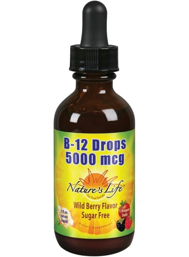 B12 قطرات ميثيلكوبالامين، 4 أونصة 2 أونصة سائلة، عبوة من 1 - Image 1