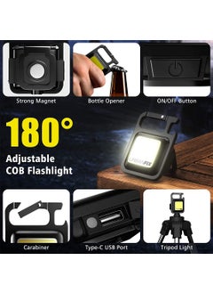 URBANFIX URBANFIX Mutipurpose Keychain Emergency Light Key chain Led Light USB Torch Light Rechargeable Portable Key Chain Emergency Light for Camping Car Repairing Bottle Opener Magnetic Pocket Light  - Image 5