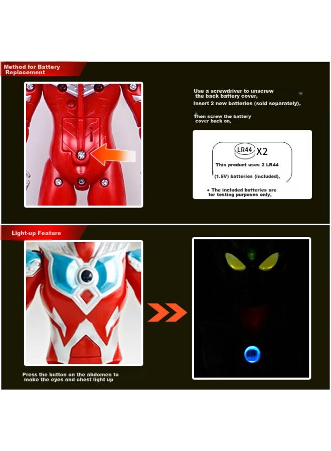 Qiji Ultraman Toy Action Figure With Light-up And Super Articulation Galaxy Doll Set For Children's Day Boy Toy - Image 2