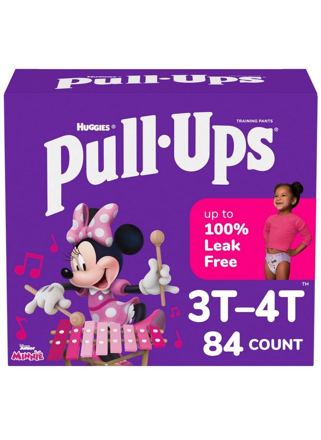 Pull-Ups Pull-Ups Girls' Potty Training Pants, Size 3T-4T Training Underwear (32-40 lbs), 84 Count  - Image 1