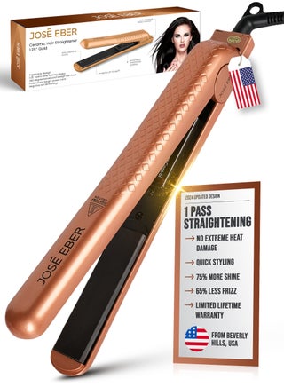 Pure Ceramic Flat Iron - Frizz-Free Styling Hair Straightener For Salon-Quality Results- Dual Voltage Travel Iron Gold - pzsku/ZEEC33BC64294EED23325Z/45/_/1719416387/97191ee6-66f2-4051-b4e1-e9b9daaf1a19