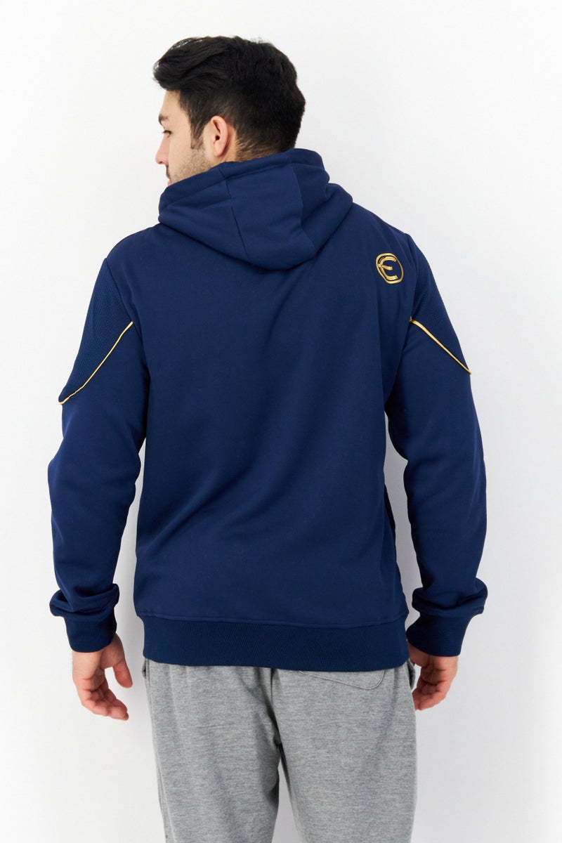 DIFUZED Marvel x Difuzed Men Hooded Long Sleeve Full Zip Embroidered Sweatshirt, Navy Blue - Image 3