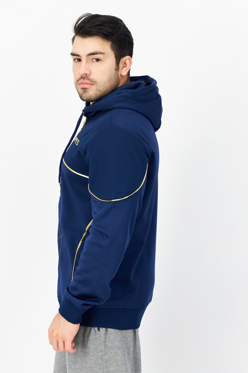 DIFUZED Marvel x Difuzed Men Hooded Long Sleeve Full Zip Embroidered Sweatshirt, Navy Blue - Image 2
