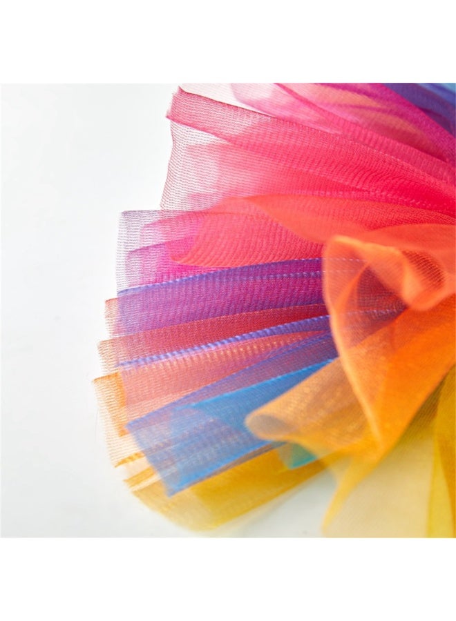 Pet Coloful Tutu Skirt Lace up Tulle Dress for Dog Puppy Cat Party Cosplay Costume (M) - Image 5