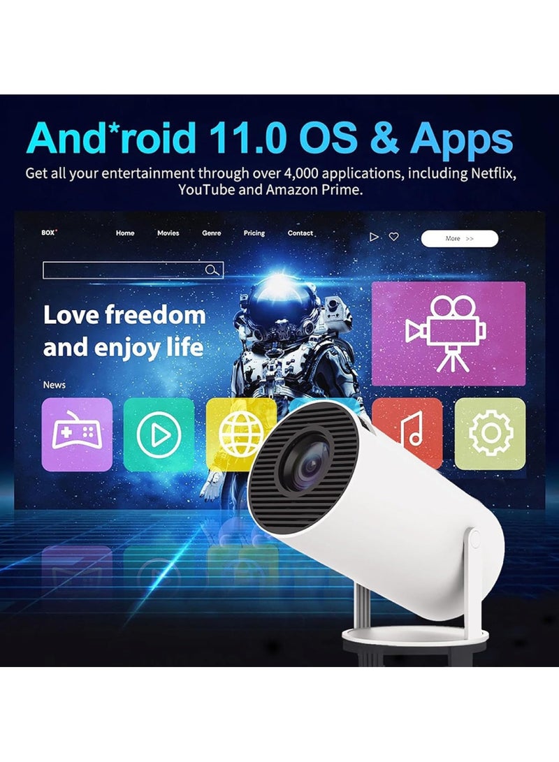 DIGI CORE Game Projector Built-in 20,000+ Retro Games With Two Wireless Controller Game Joystick Smart Projector Mini Projector Auto Keystone Correction Portable Projector Full HD 2.4 5G WiFi BT 5.0 130 Inch Screen 180 Degree Flip Home Video Projector Outdoor Projector Android 11.0 Support - Image 5