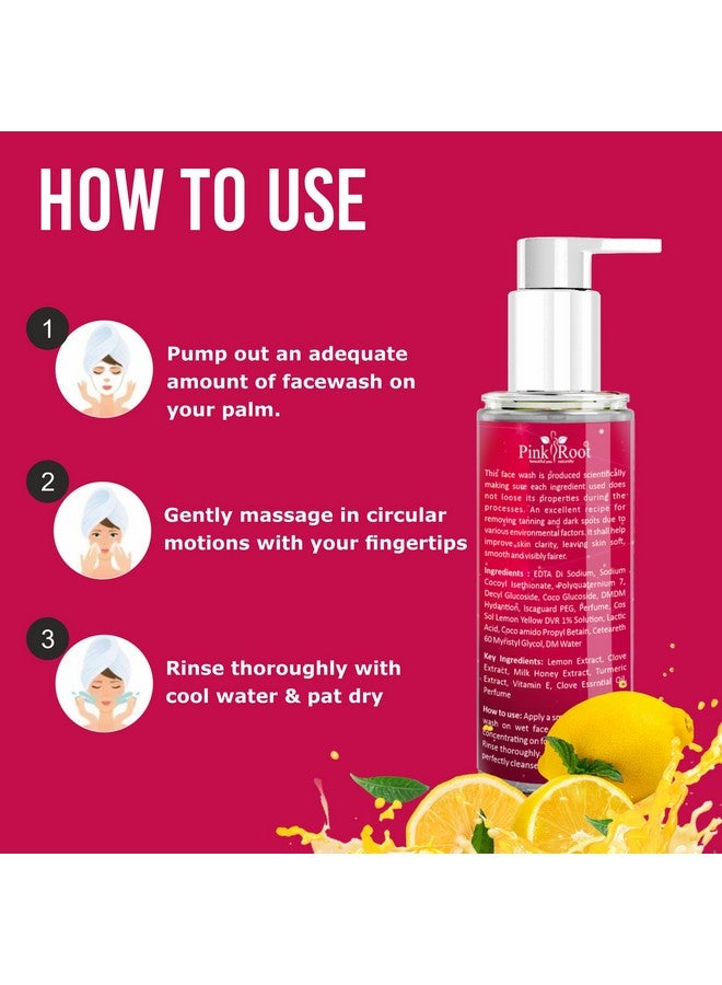 Pink Root De Tan Facewash Improves Skin Clarity - Deep Pore Cleansing Helps Remove Blackheads & Reduce Acne For Men, Women & Teens (De-Tan 100Ml) - Image 5