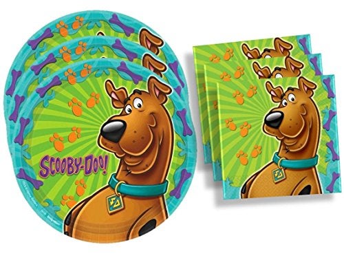 Designware Scooby-Doo Birthday Party Supplies Set Large Plates Plates Napkins Tableware Kit for 16 by Designware - Image 5