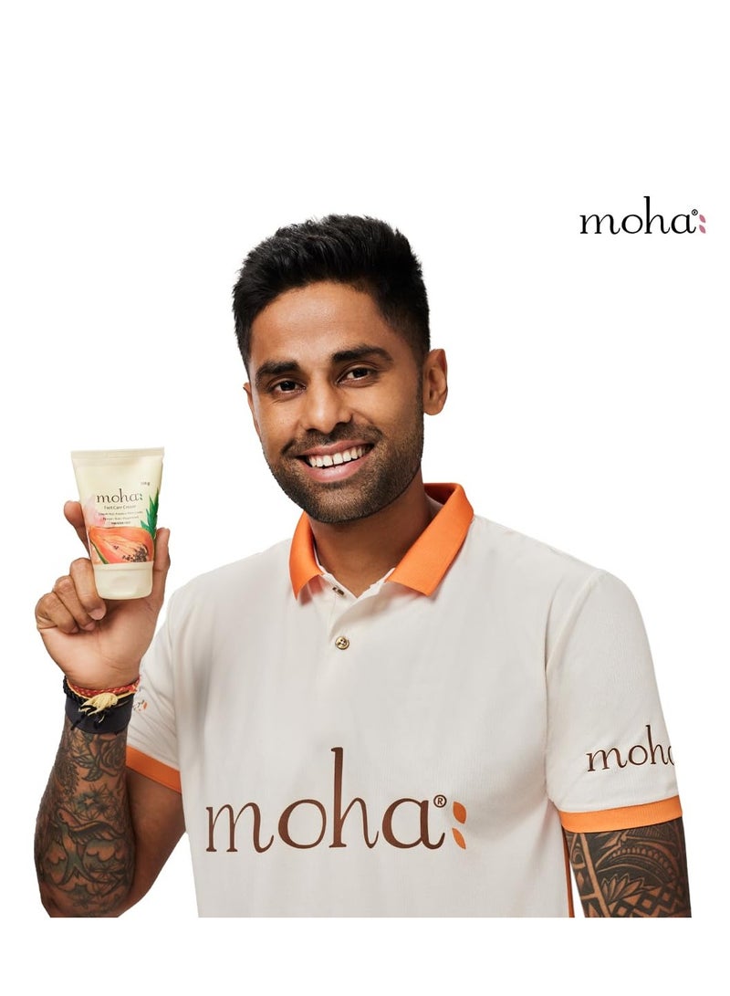 moha: Foot Cream For Rough, Dry and Cracked Heel, Feet Cream For Heel Repair With Benefits Of AleoVera, Papaya & Peppermint (50 ML X 2) - Image 2
