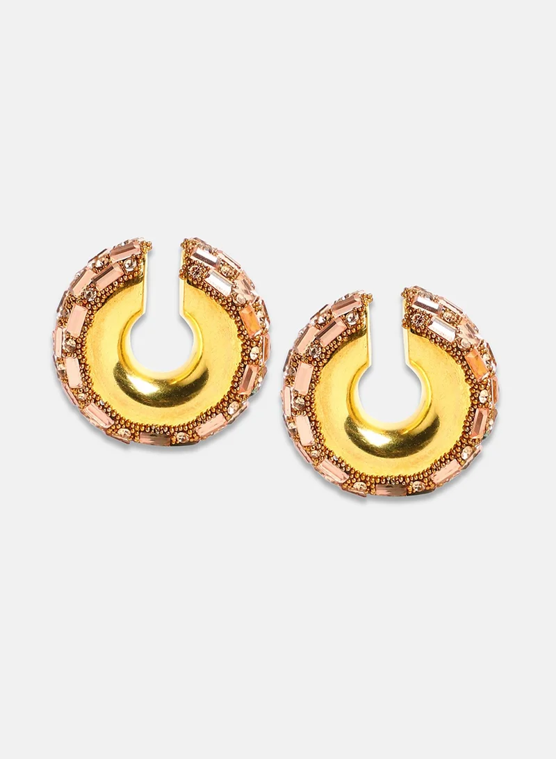 SOHI Mirror Artificial Cuff Earring Jewellery