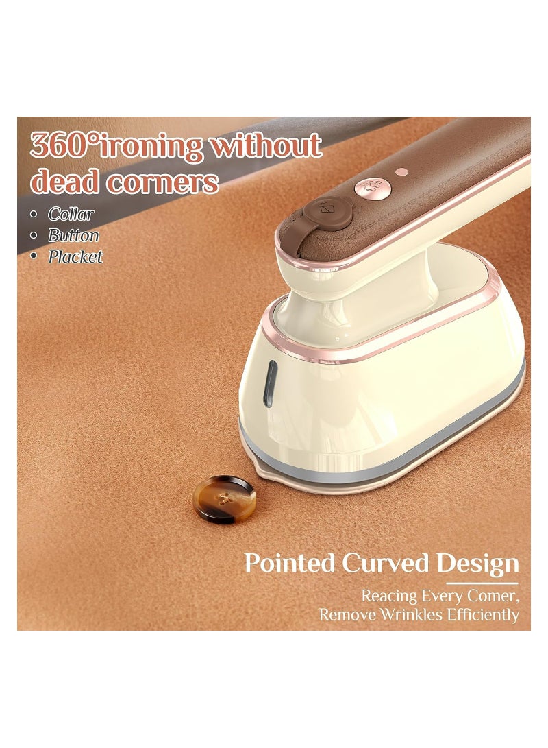 Portable Handheld Clothes Steamer Iron - 800W Mini Travel Steamer for Home & Business, Supports Dry & Wet Ironing, Professional Fabric Wrinkle Remover for Effortless Clothing Care. - Image 2