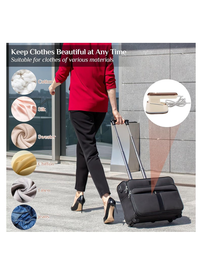 Portable Handheld Clothes Steamer Iron - 800W Mini Travel Steamer for Home & Business, Supports Dry & Wet Ironing, Professional Fabric Wrinkle Remover for Effortless Clothing Care. - Image 3