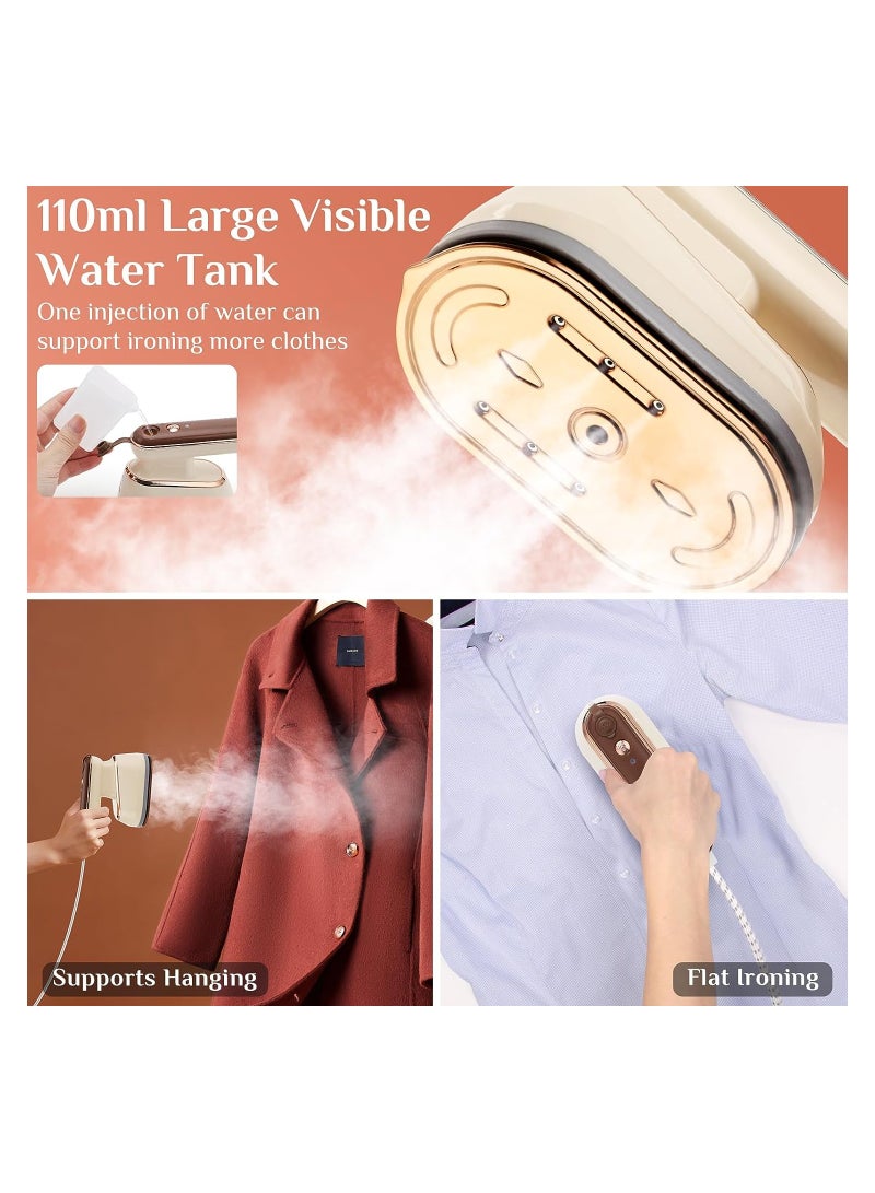 Portable Handheld Clothes Steamer Iron - 800W Mini Travel Steamer for Home & Business, Supports Dry & Wet Ironing, Professional Fabric Wrinkle Remover for Effortless Clothing Care. - Image 5