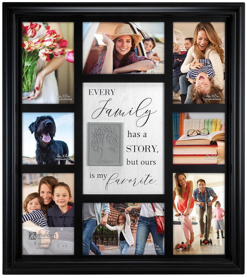 Malden إطار صور عائلي مالدن 8Op باللون الأسود