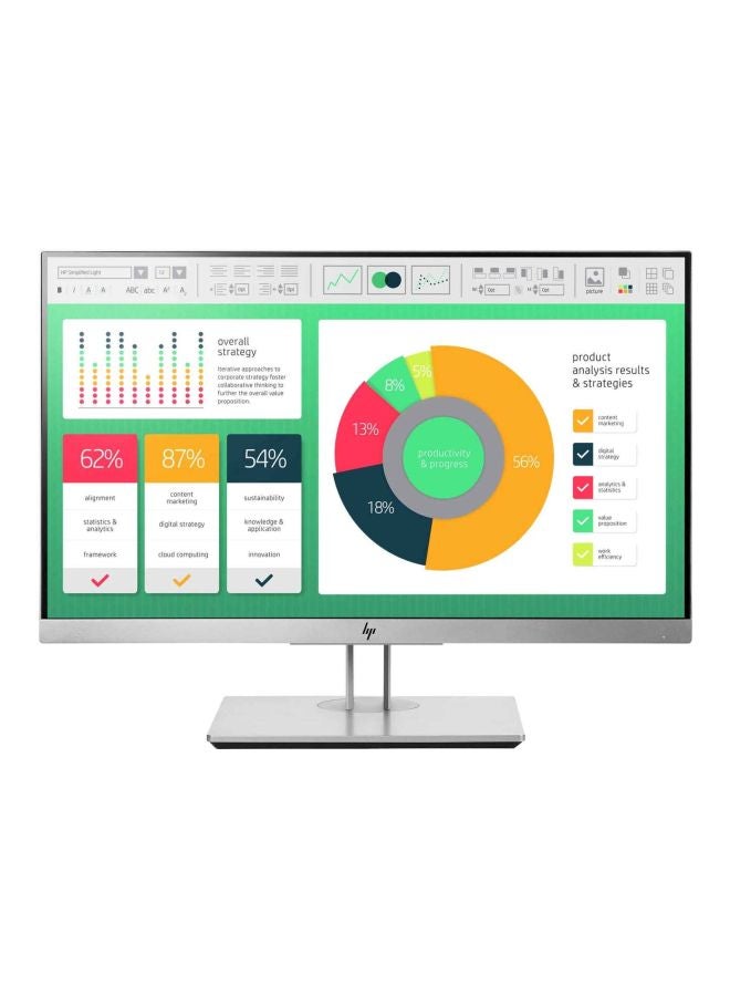 HP شاشة بدقة كاملة الوضوح مقاس 21.5 بوصة أسود/ فضي - Image 1