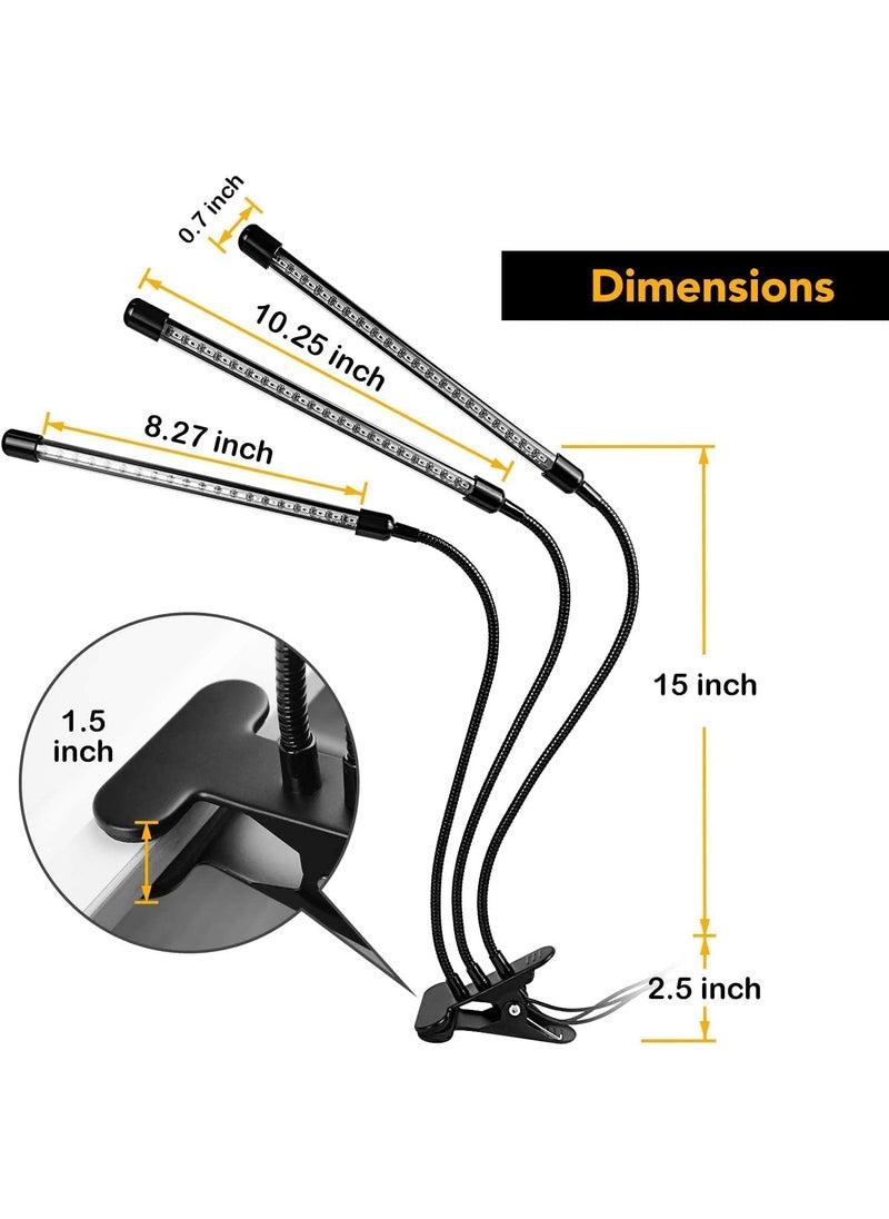 iPower iPower LED Grow Lights with Full Spectrum Plant Growing Lamp for Indoor Plant 3 Modes Timing Function 3 Tubes RedBlue  - Image 2