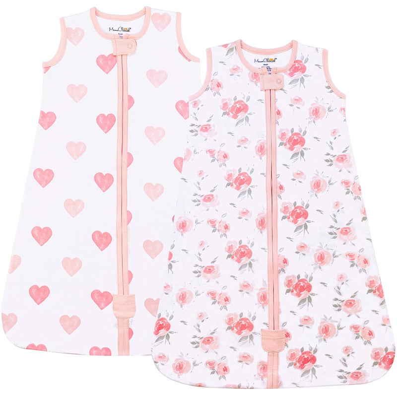 Mama Cheetah سارون نوم ماما شيتا للأطفال 05 توغ من القطن العضوي ببطانة قابلة للارتداء مع سحاب ثنائي الاتجاه للتحول إلى كيس نوم للأطفال حديثي الولادة والأطفال الرضع والأطفال الصغار من 18 إلى 24 شهرًا