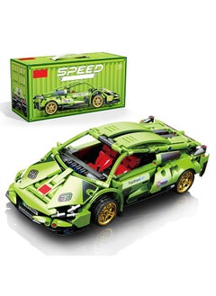 XiuWoo 1:18 Super Sports Car Model Building Bricks Sets - 586 pcs MOC Rally Car Raceing Engineering Toys for Play and Display - Model Toy Gift Idea for Adults Boys  - Image 1