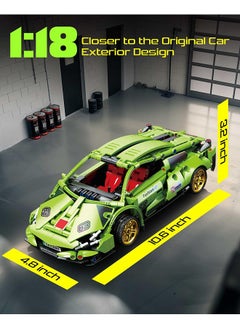 XiuWoo 1:18 Super Sports Car Model Building Bricks Sets - 586 pcs MOC Rally Car Raceing Engineering Toys for Play and Display - Model Toy Gift Idea for Adults Boys  - Image 4