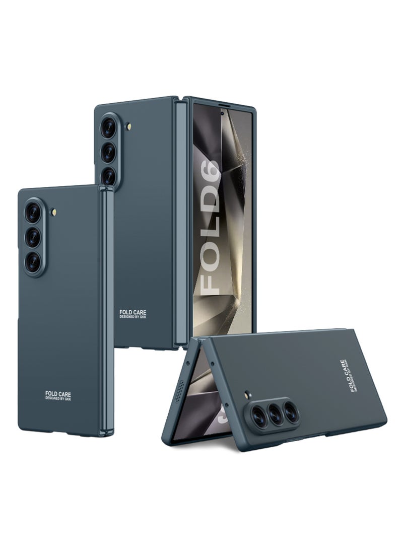GKK Stylish Slim Case Compatible with Samsung Galaxy Z Fold 6 , Matte Polycarbonate with Screen Protector, Full-Cover Hard Shell Protective Cover - Green  - Image 1