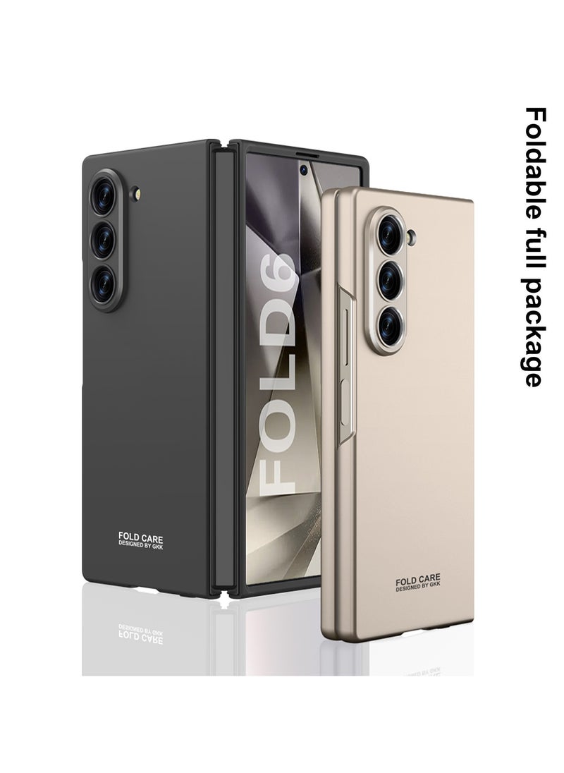 GKK Stylish Slim Case Compatible with Samsung Galaxy Z Fold 6 , Matte Polycarbonate with Screen Protector, Full-Cover Hard Shell Protective Cover - Green  - Image 3