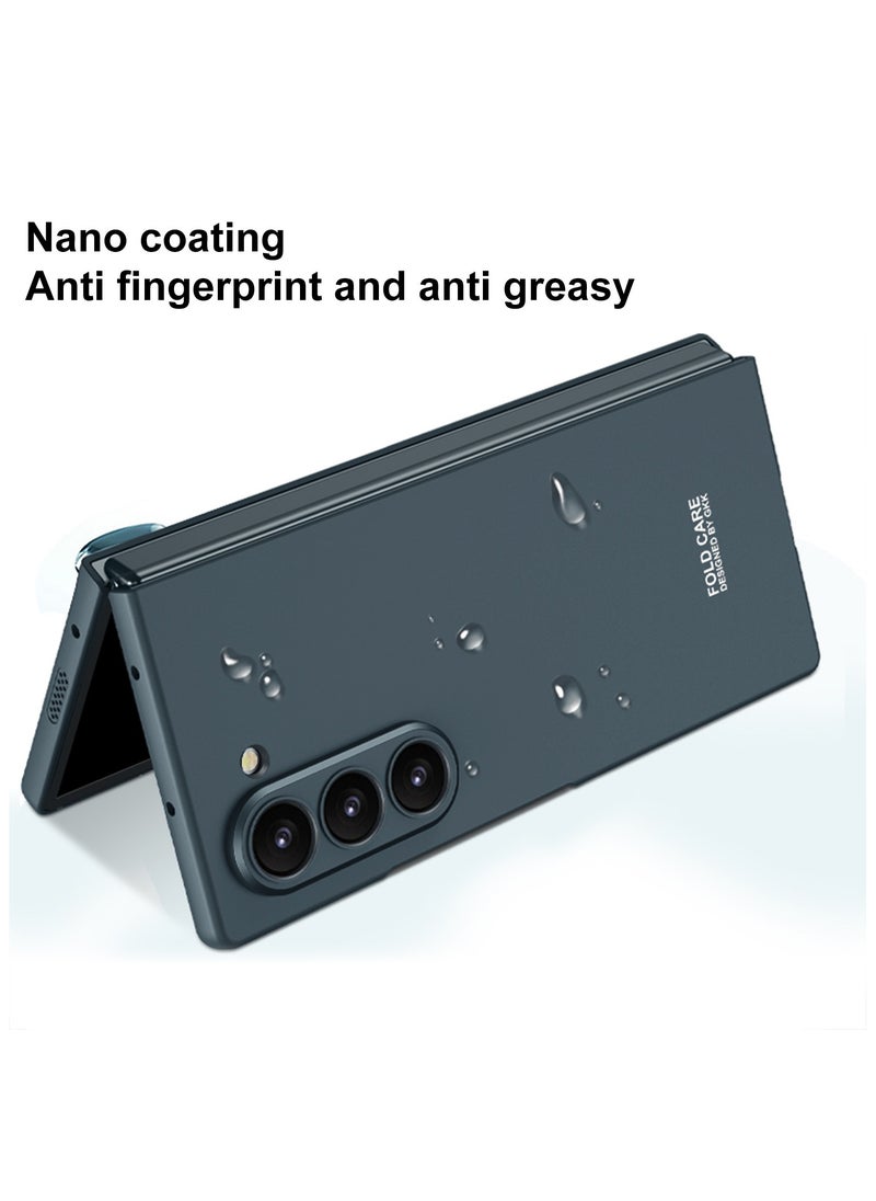GKK Stylish Slim Case Compatible with Samsung Galaxy Z Fold 6 , Matte Polycarbonate with Screen Protector, Full-Cover Hard Shell Protective Cover - Green  - Image 4
