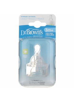 Dr. Brown's K Level 2 Nipp Size 2Ct Dr. Brown'S 2Pk Level 2 Standard Nipple, 3-6 Months  - Image 2