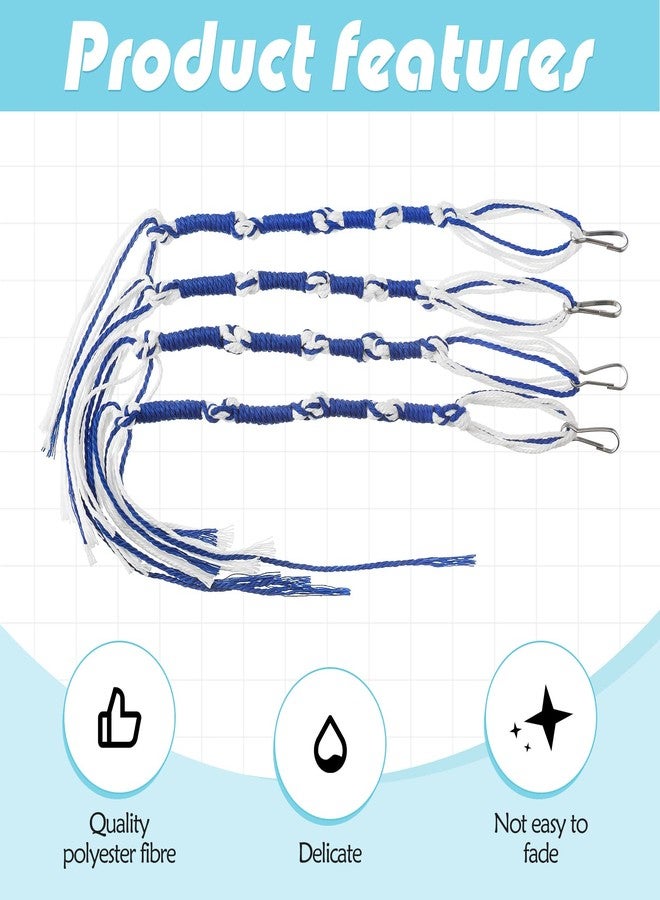 ليفيدي مجموعة ليفيد تزيتزتس، 4 قطع من شرابات التزيتزتس مع خطافات تعليق وخيط أزرق طويل يحمل صورة المسيح، كوشير للرجال والنساء، زينة للصلاة - Image 5