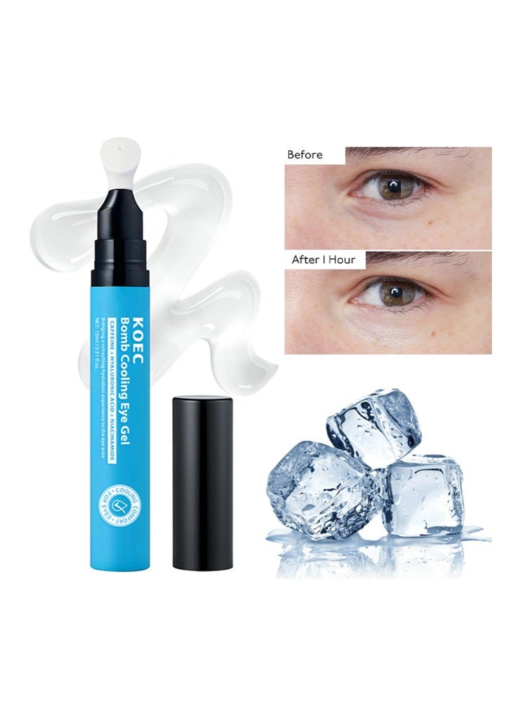 ك أو إي سي Bomb Cooling Eye Gel - الكافيين وحمض الهيالورونيك للانتفاخ والترطيب ، والنياسيناميد وفيتامين ج للهالات السوداء ، والأدينوزين والكولاجين للنفخ والشد - Image 1