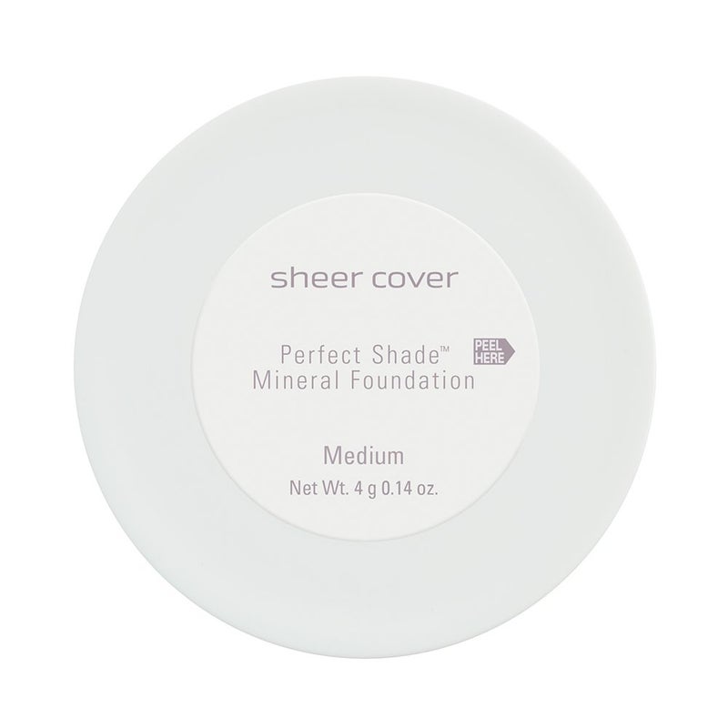 Sheer Cover Perfect Shade - Mineral Foundation Makeup Kit w/ Free Foundation Brush - Medium Shade - Powder Makeup, Best Full Coverage Foundation 4 Grams - Image 2