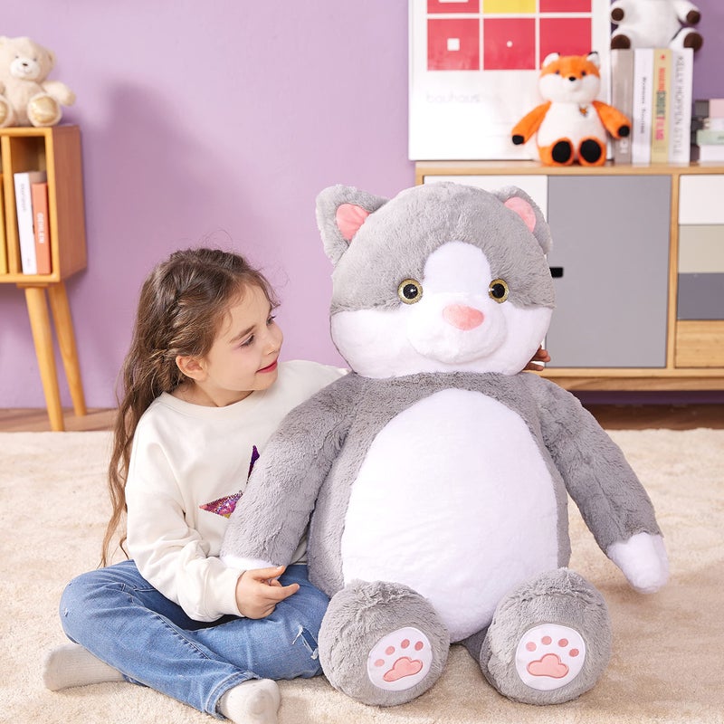IKASA Giant Cat Stuffed Animal Plush Toy30 Large Kitten Cute Jumbo Soft Toys Huge Big Size Fluffy Plushy Fat Oversized PlushieGifts for Kids - Image 3